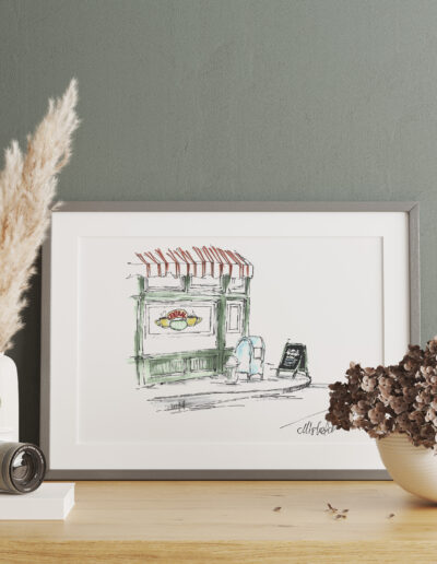 Central Perk Cafe, rysunek odręczny, Marta Iwanowska