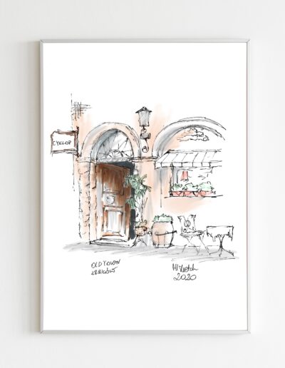 ilustracja, Kraków stare miasto, Marta Iwanowska
